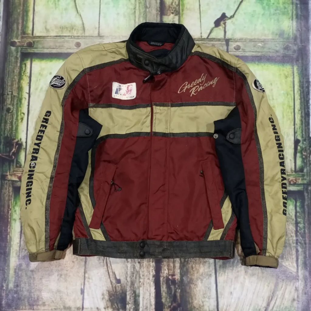 jaket motor GREEDY RACING tebal size XL motoran bagus ORIGINAL