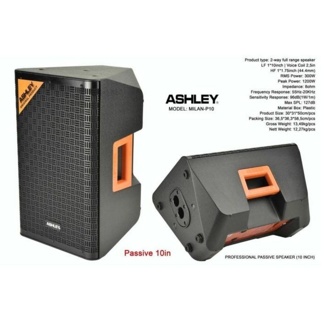 Speaker Pasif Ashley Milan P10 ( 10Inch) Ashley Original