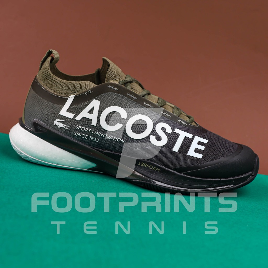 Sepatu Tenis Lacoste AG-LT25 Lite 225 1 SMA Khaki Black Shoes Ori