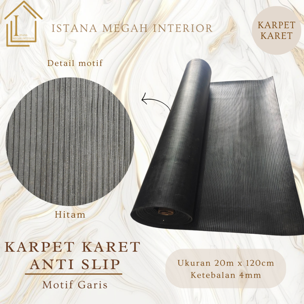 Karpet Karet Garis 4mm Rubber Roll