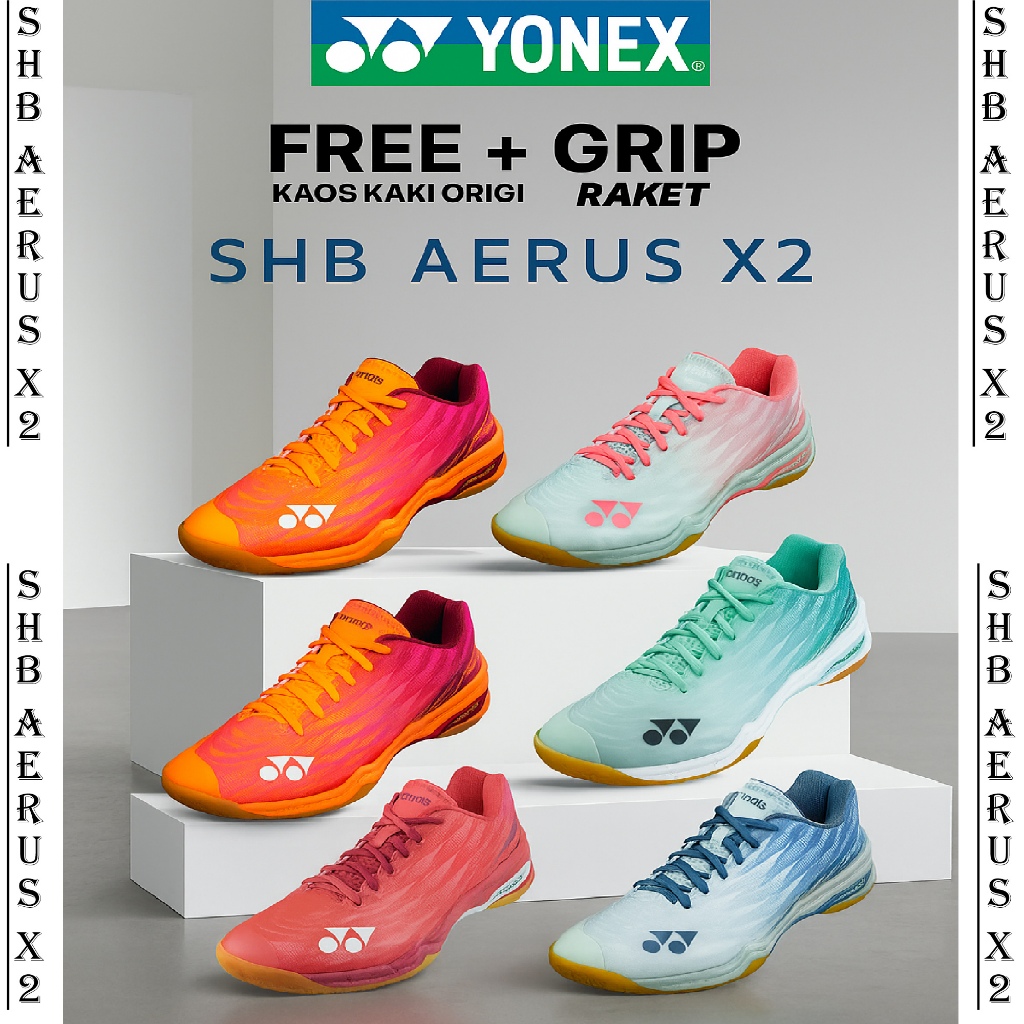 Sepatu Badminton Anak dan Dewasa Yonex Aerus X2 Original Sepatu Bulu Tangkis Yonex Aerus X2 Original
