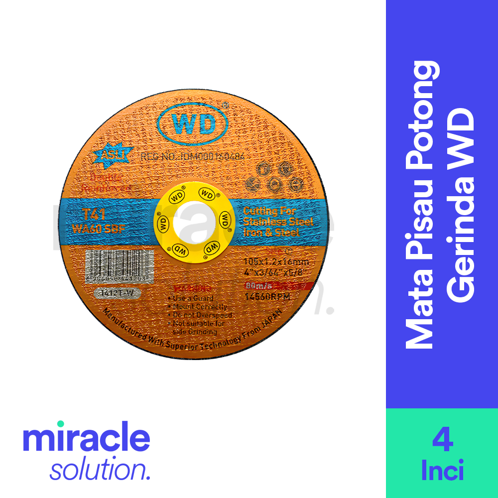 Mata Pisau Potong Gerinda WD 4"