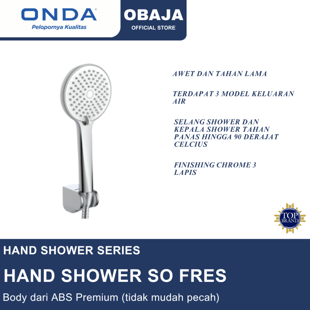 Onda Hand Shower SO FRES / Hand Shower Onda / Shower Mandi SO FRES Onda