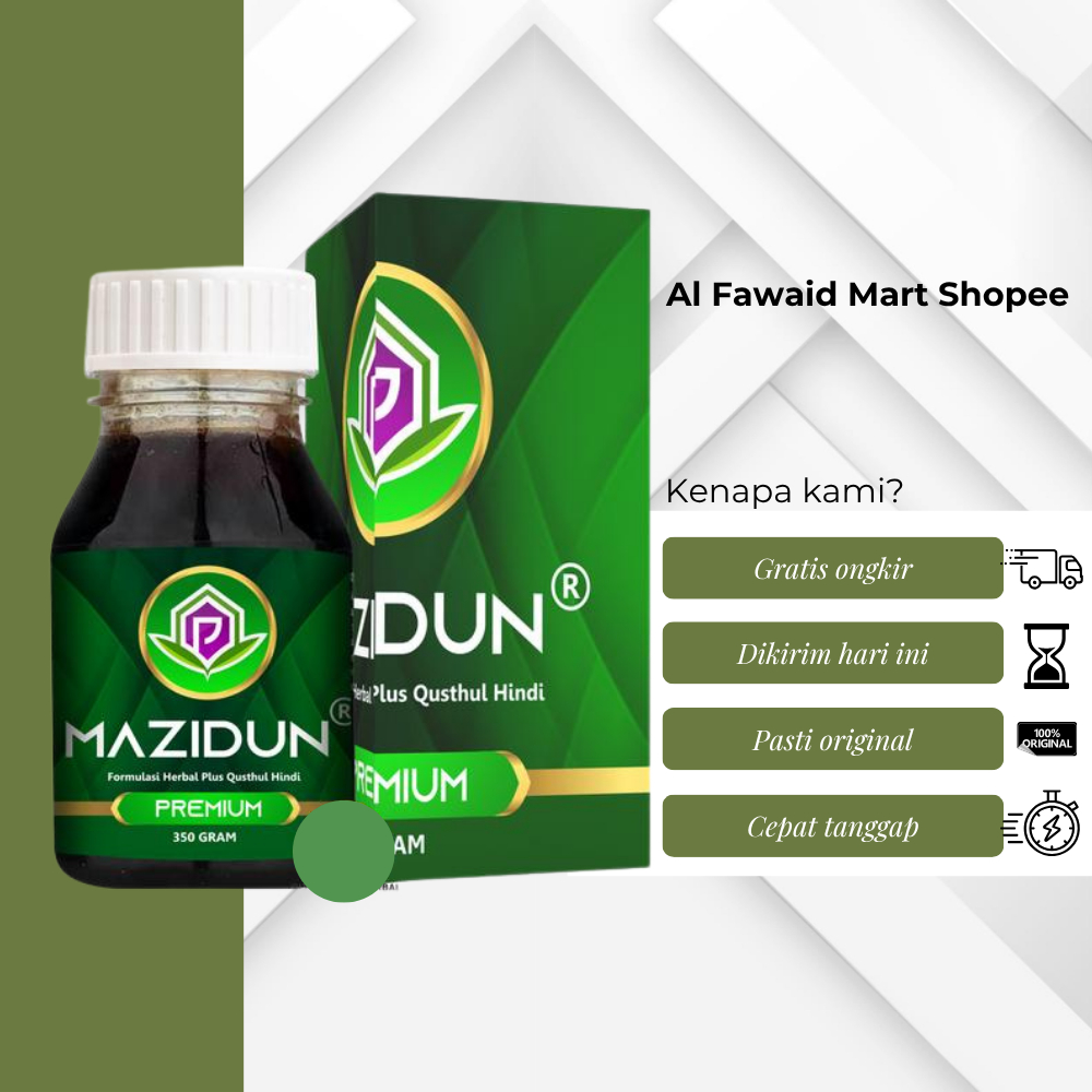 Mazidun Madu Hijau Herbal Lambung, Gerd, Maag Plus Qusthul Hindi 350 gr