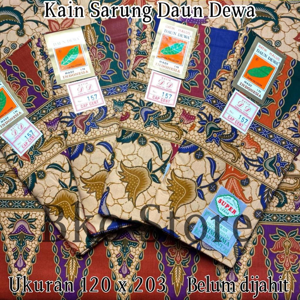 Daun Dewa Kain Sarung Wanita Original Batik Cap Cent Full Katun