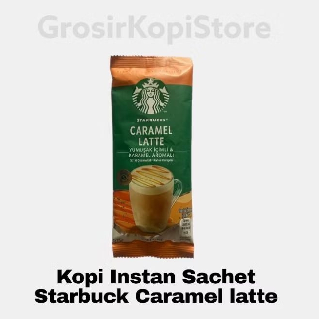 Kopi Instan Bubuk Starbuck Caramel latte- Kopi Bubuk Sachet