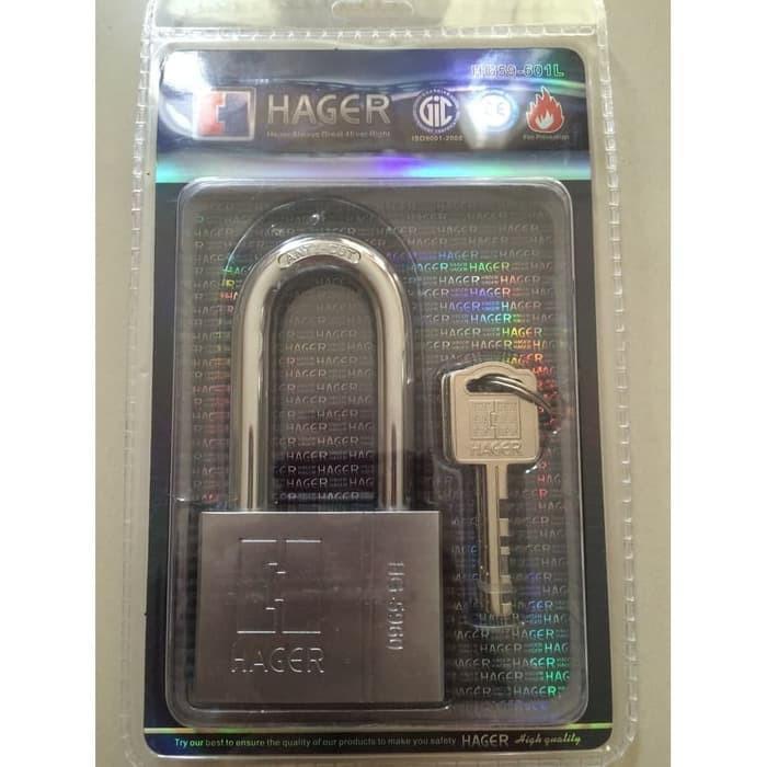 Gembok Hager Lock 60mm Long Shackle (HG59-601L) - 3300100