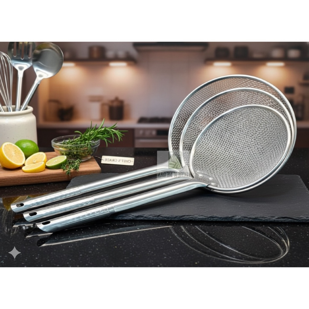 Saringan Gorengan Jaring Stainless / Saringan Gorengan Stainless 22 cm