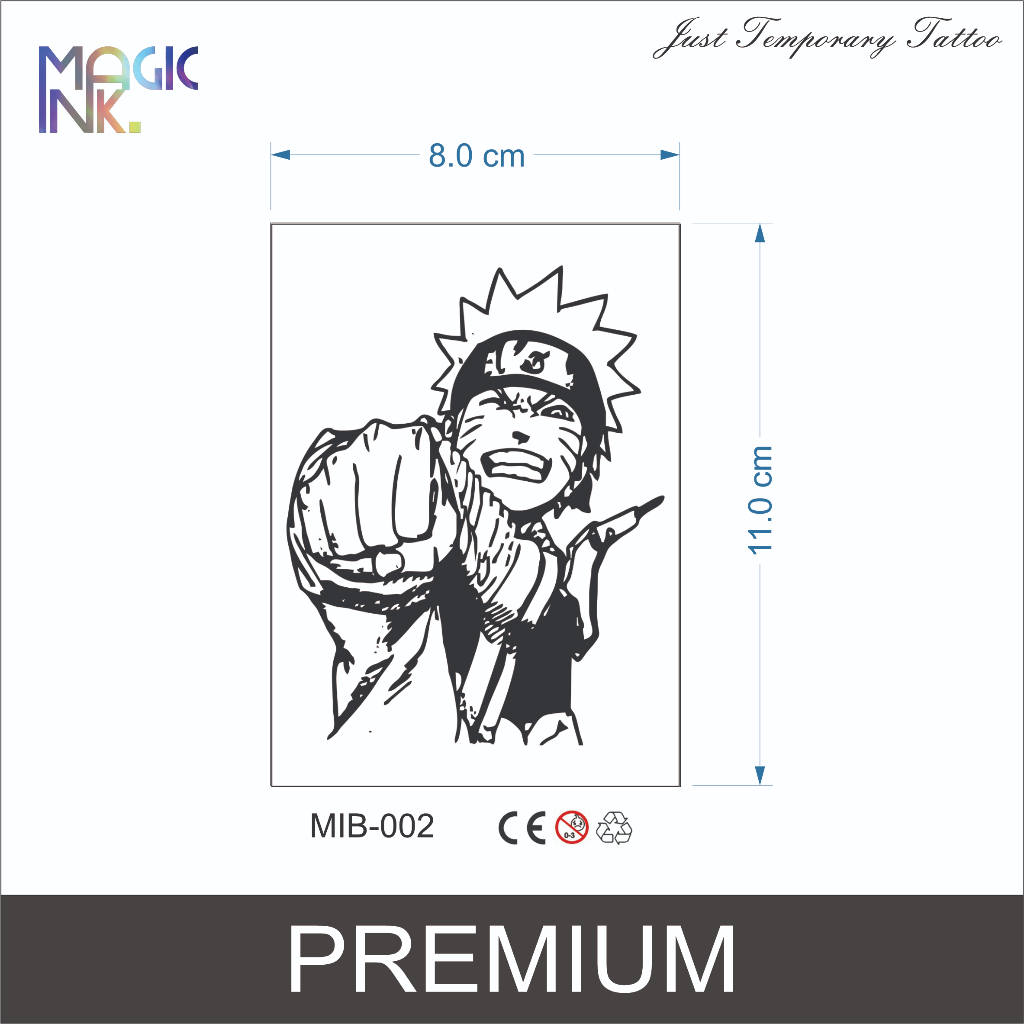 Anime Tattoo Temporary Fruit Ink Premium Semi Permanen