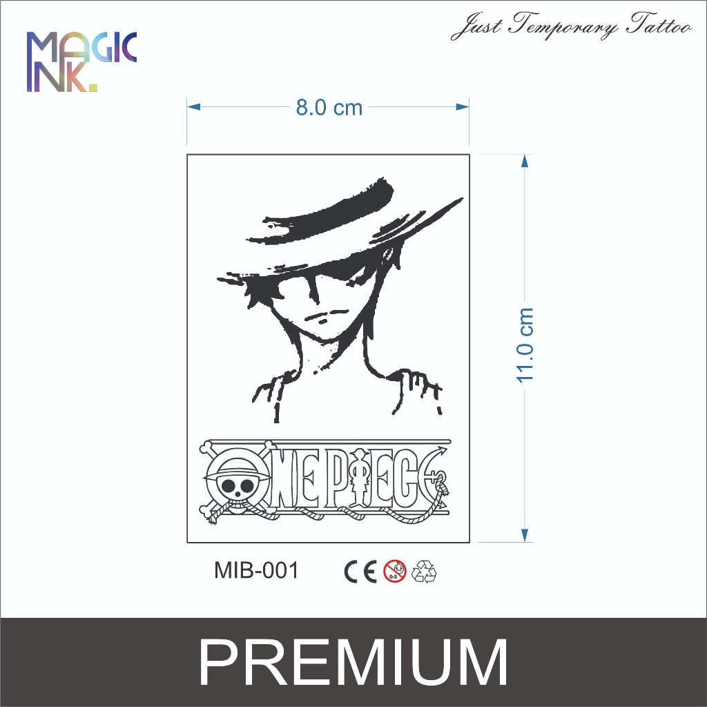 One Piece Tattoo Temporary Fruit Ink Premium Semi Permanen