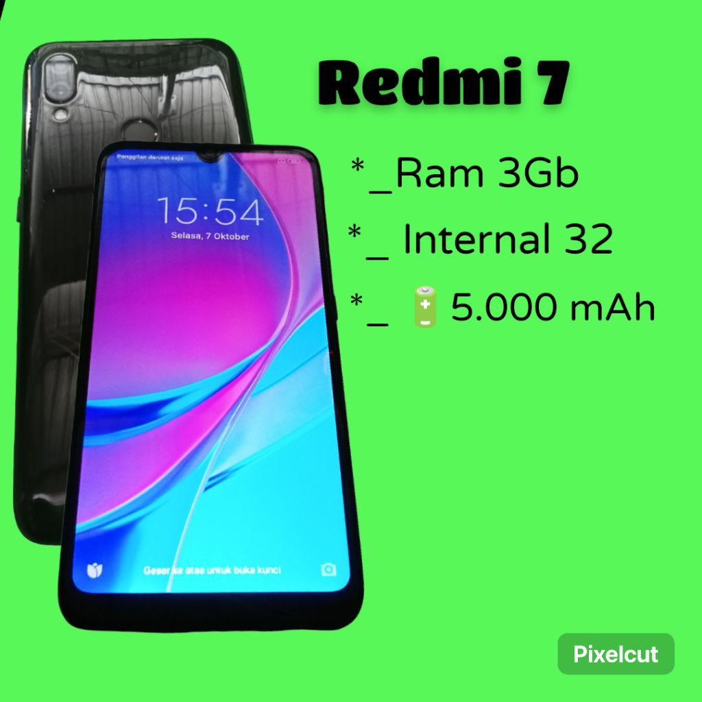 Redmi 7 Ram 3/32G. Hp murah siap pake