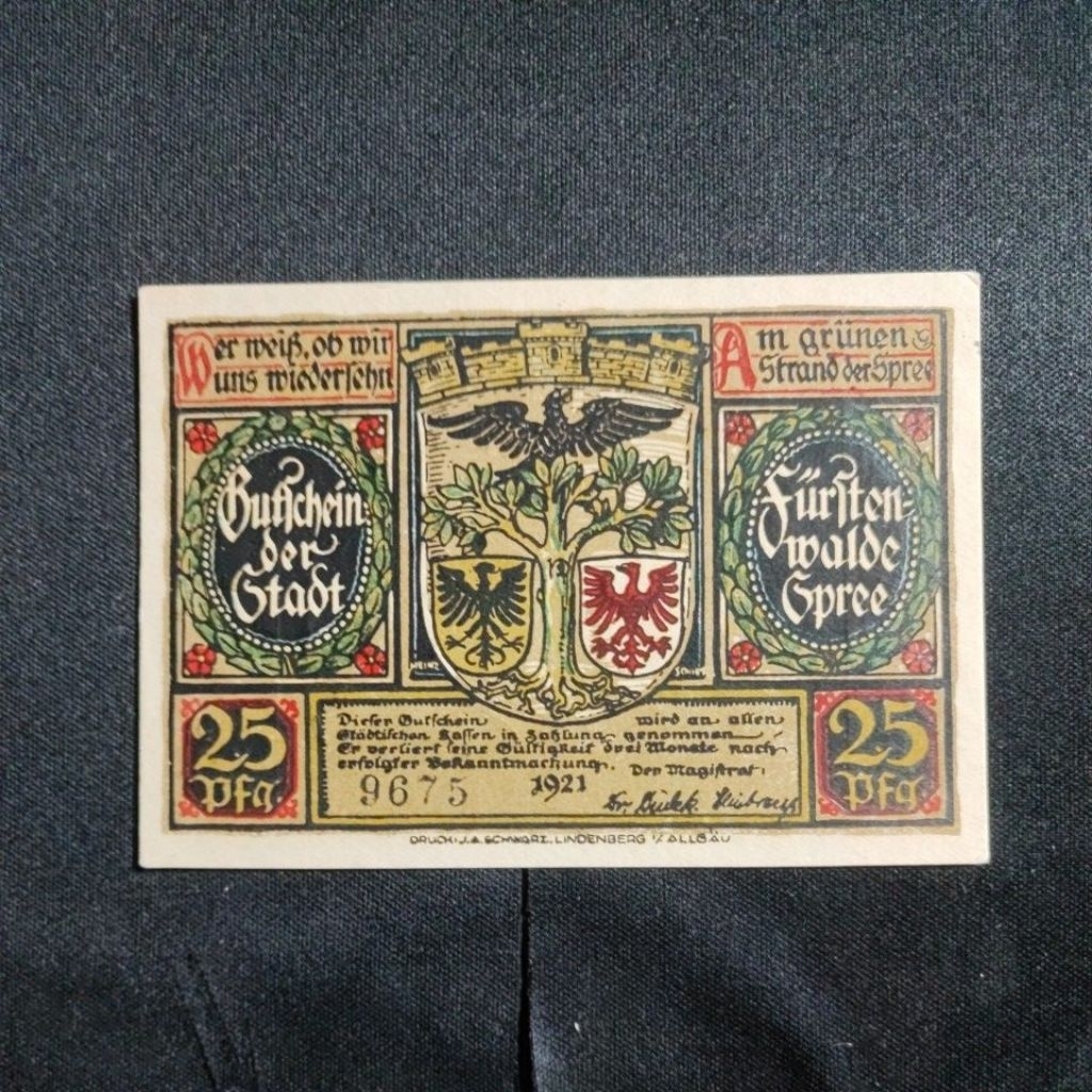 Uang Kuno Asing Notgeld Jerman 25 Pfenning Tahun 1921 | AUNC