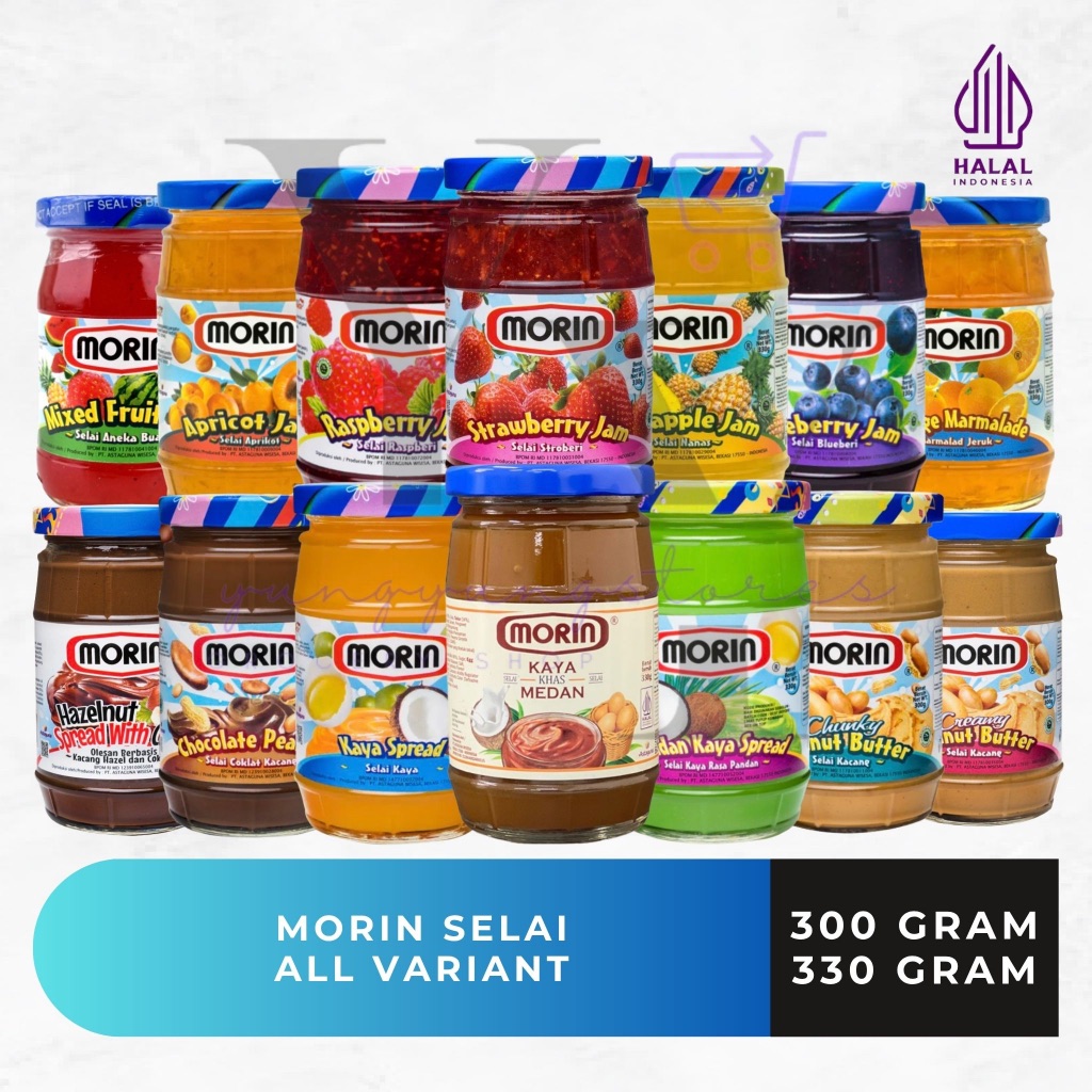 Morin Selai Jam Kaya Spread / Medan / Pandan / Pineapple / Strawberry / Mixed Fruits / Orange Marmal