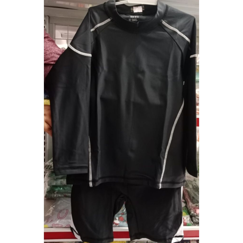 Sett Baju Renang Lengan Panjang Tomomi Polos (6-8Th)