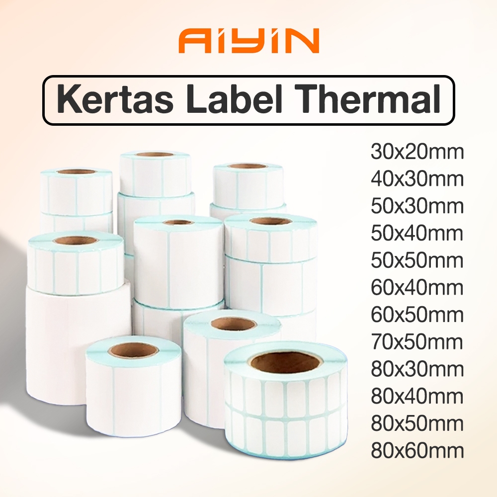 Label perekat termal 30x20mm,40x30,50x30,50x40,50x50,60x40,60x50,70x50,80x30,80x60,label harga,logo