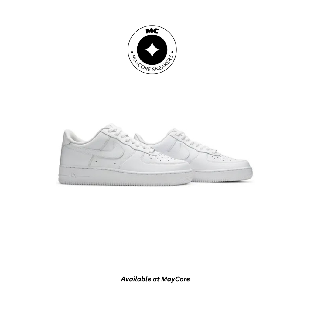May Core - Sepatu Air Jordan 1 Low Triple white And Black Sneakers Authentic
