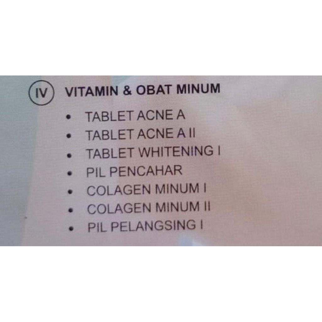 TABLET WHITENING KLINIK CANTIK BARATAJAYA SURABAYA