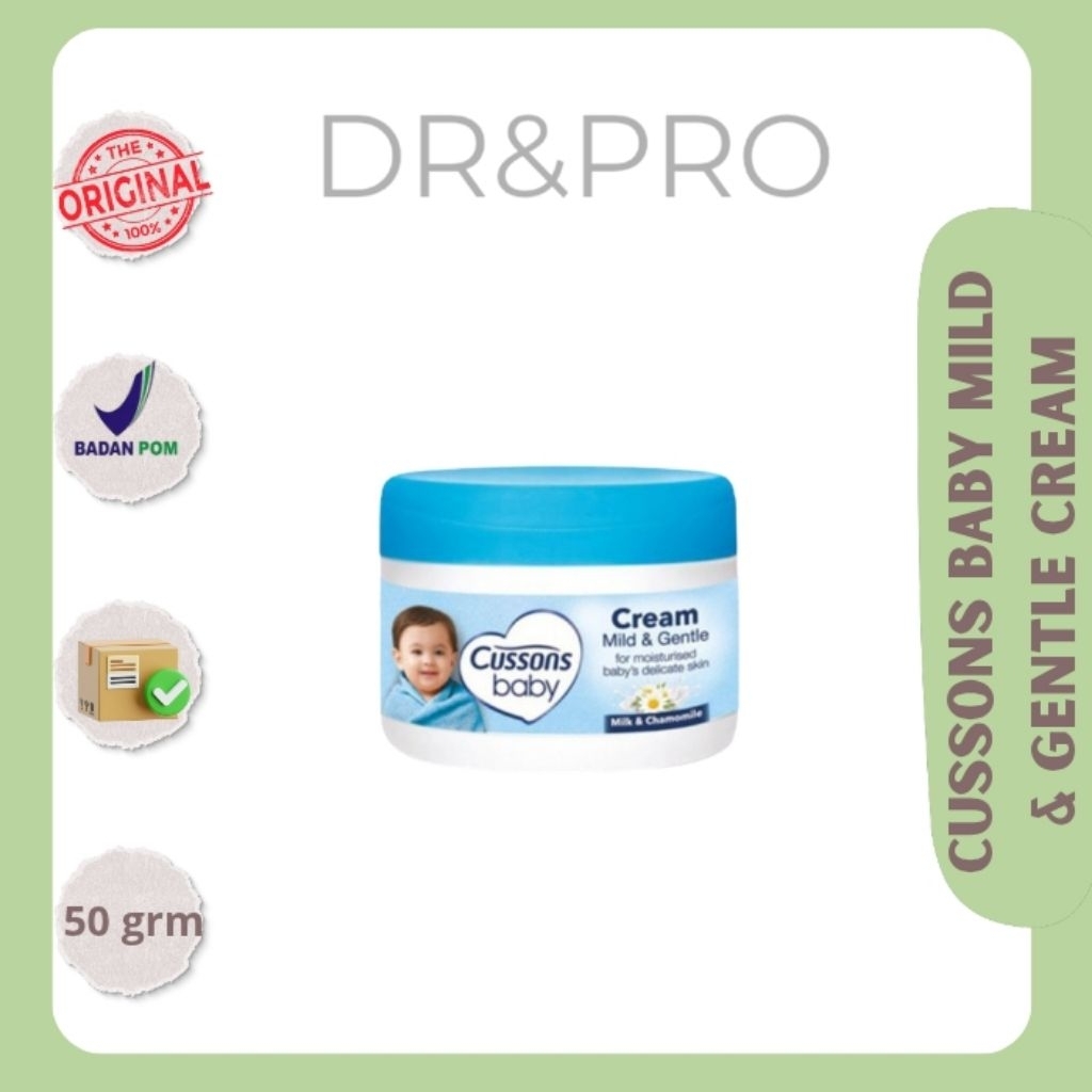 CUSSONS Krim untuk bayi ukuran 50 gr Mild & gentle warna biru DR&PRO