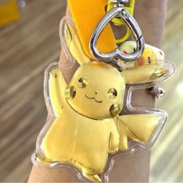 GANCI EMAS / BAG CHARM GOLD PIKACHU PHONE STRAP LIMITED EDITION EMAS