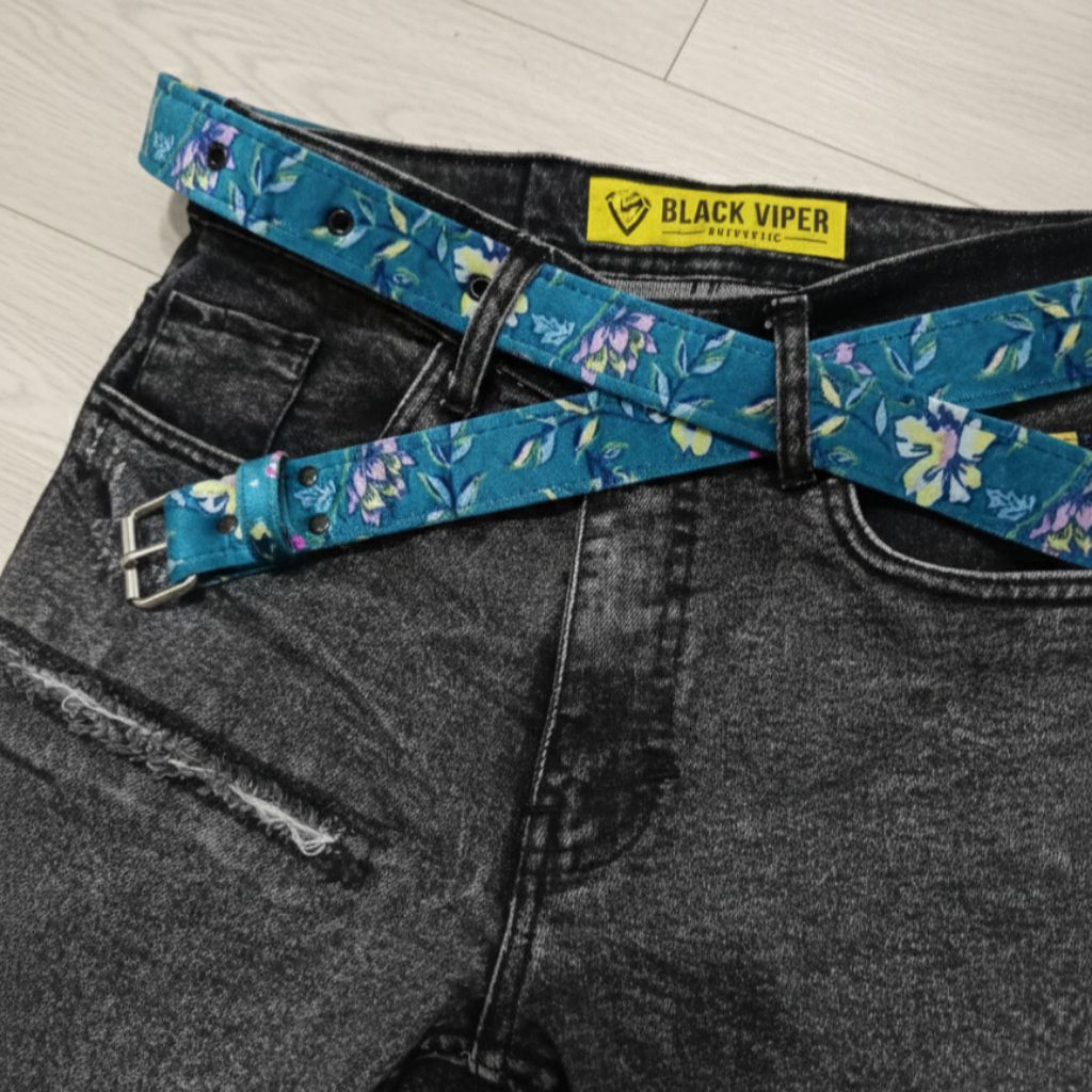 Sabuk Leopard Tosca Flower | Ikat Pinggang Leopard | Gesper Leopard | Belt Leopard wanita