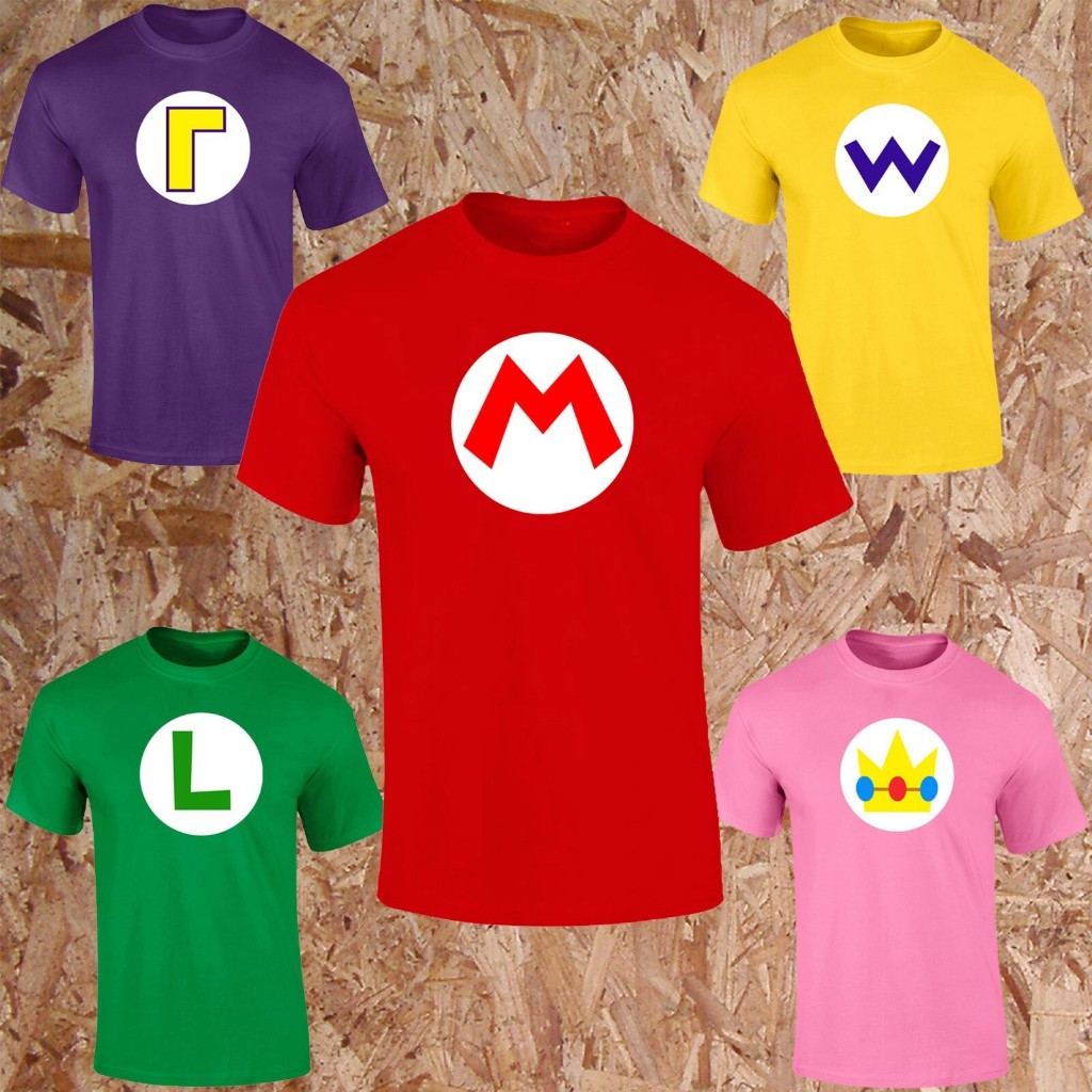 Kaos Tshirt Baju Murah Combed 30 Distro Mario Karakter Premium Logo game sablon bordir souvenir oleh