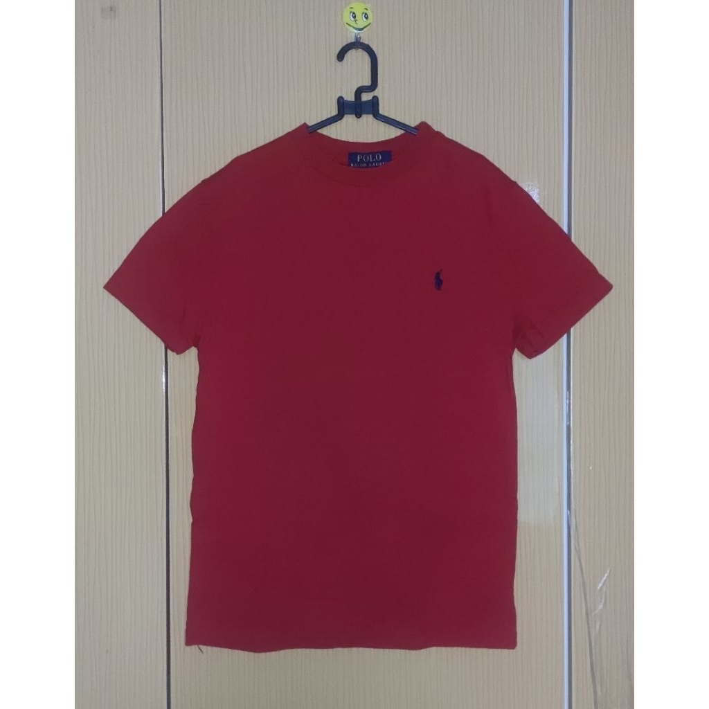 TSHIRT POLO RALPH LAUREN RED ANAK SMALL LOGO SECOND ORIGINAL