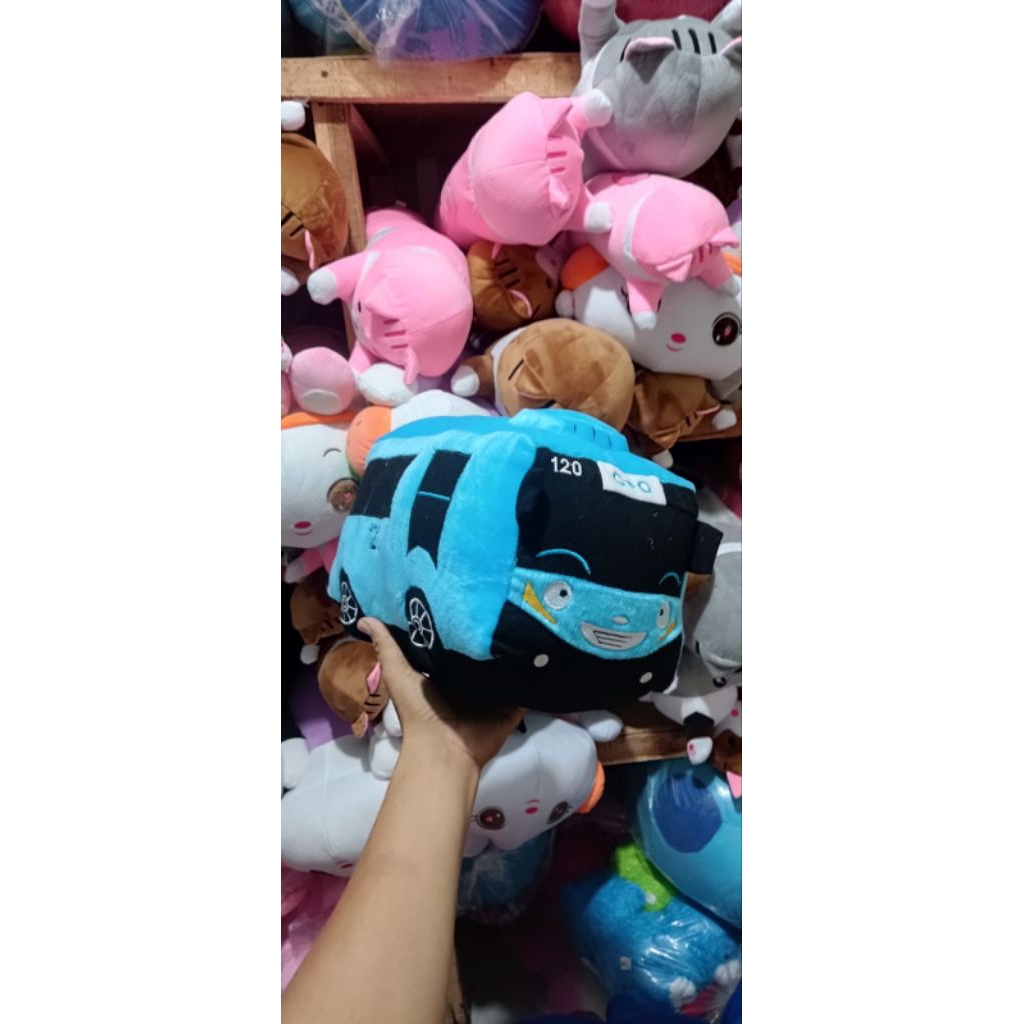 Boneka Viral Bus TAYO 35 cm~Mainan Anak Lucu,Usi Dakron Grade A, Lembut & Empuk