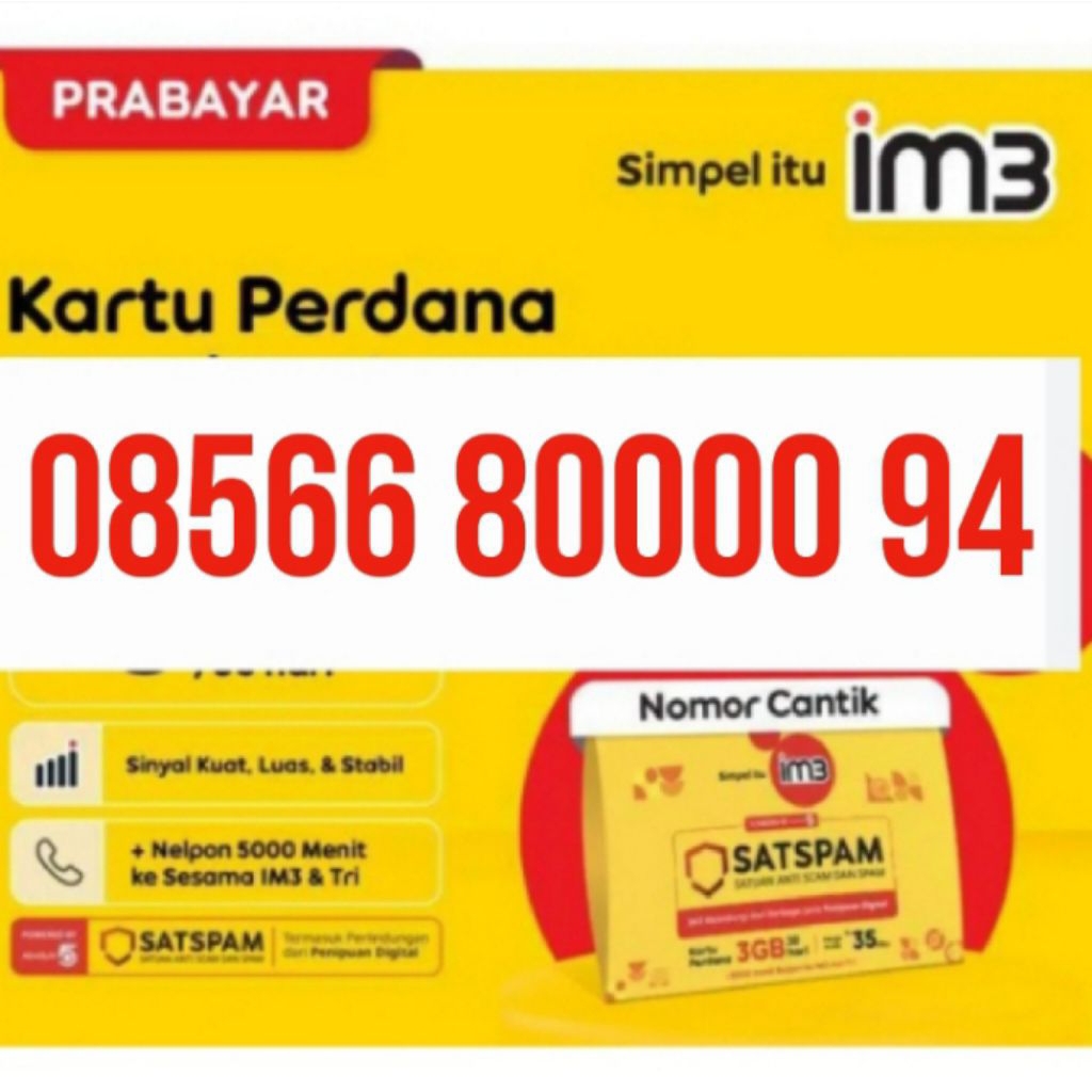 nomor cantik Indosat 0000  super rapi keren