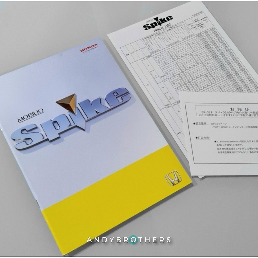 Buku / Katalog / Booklet / Brosur Japan JDM HONDA MOBILIO Spike 2002-2008 Original