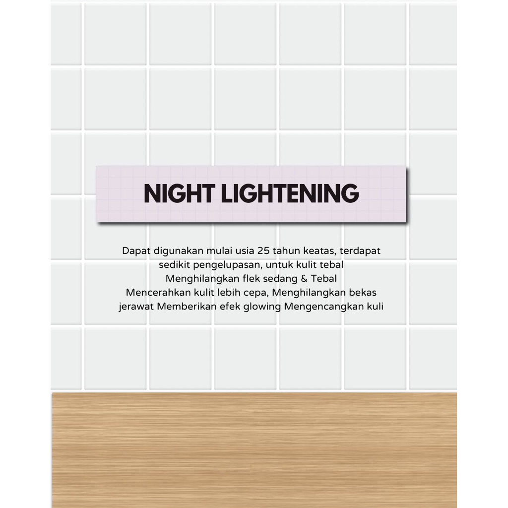 NIGHT CREAM L1 (LIGHTENING 1) CREAM MALAM FLEK TEBAL - SHINESKIN
