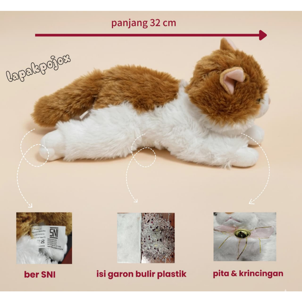 Boneka Lying Cat Size S