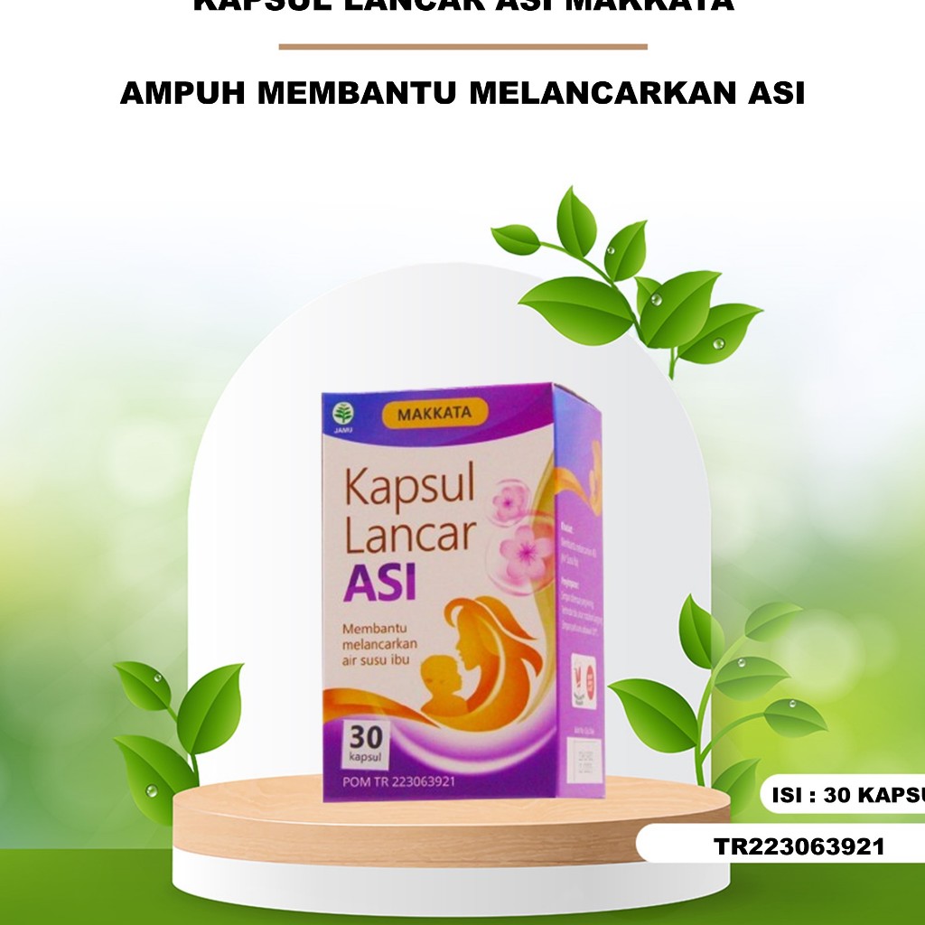 MAKKATA KAPSUL PELANCAR ASI Ampuh Membanli Melancarkan Asi Ekstrak Bahan Herbal Alami Bpom