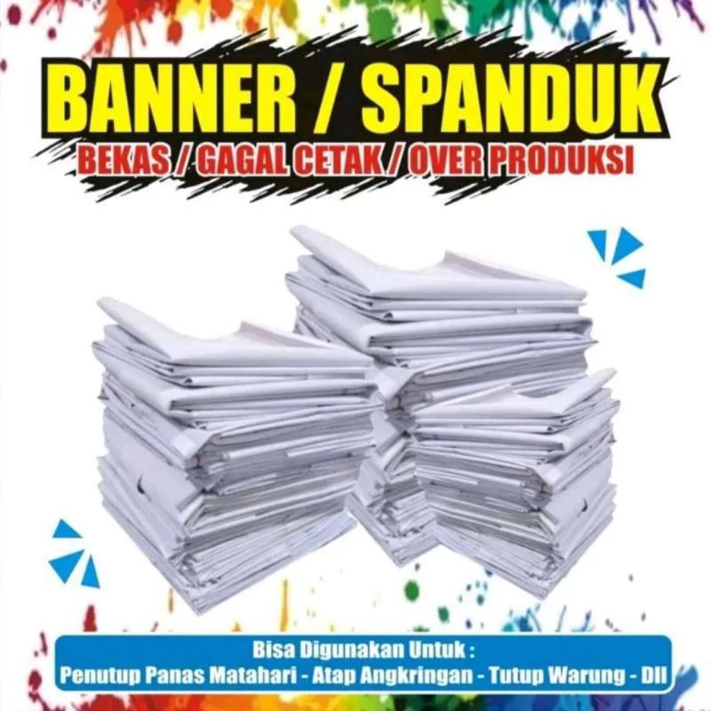 BANNER PUTIH POLOS LEBAR 2 METER