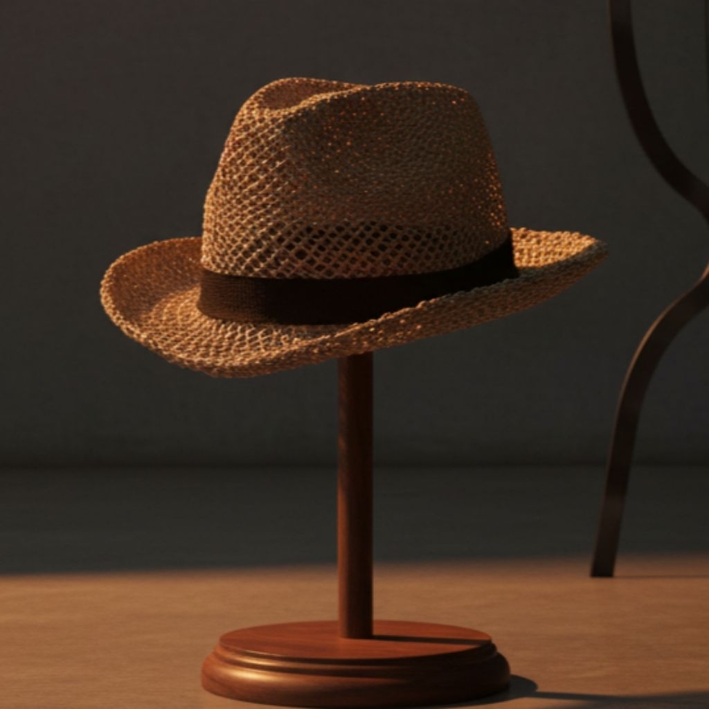 TOPI ANYAMAN LILIT PANDAN / TOPI KOBOY JARING PANDAN