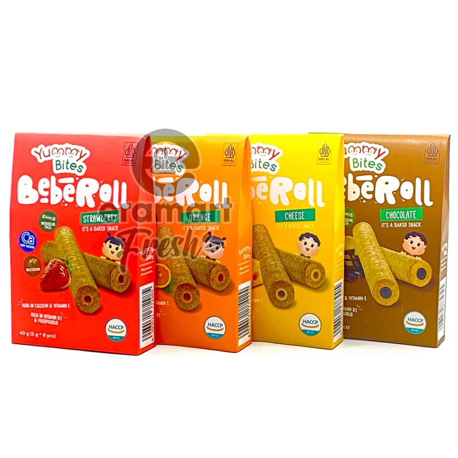 YUMMY BITES BEBEROLL 40GR ( 5GR x 8pcs ) CAMILAN BAYI UNTUK USIA 9 BULAN + / ERAMART