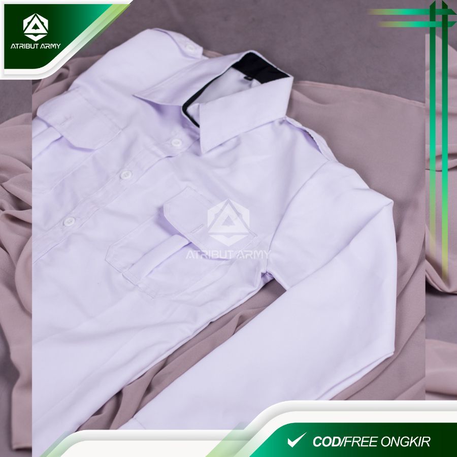 Baju Dinas Putih Pns Wanita Baju Pdh Seragam Putih Pns Wanita Atasan Cewek Baju Perawat Lengan Panja
