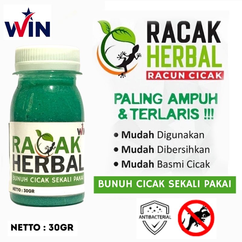 Racun Cicak Herbal Original Super Ampuh Racak Herbal 30 Gram Basmi Cicak Sekali Pakai Hidup Sehat Ru