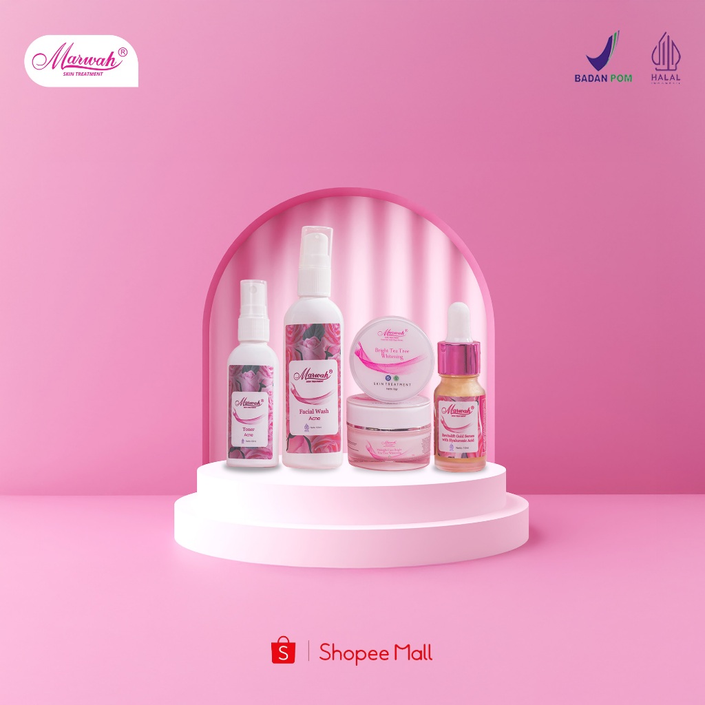 Marwah Skin Care Paket Bright Teatree / Produk Asli