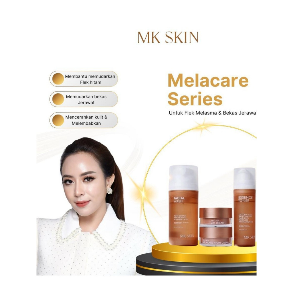 MK SKIN Paket Wajah Melacare Series Flek Hitam By Maharani Kemala Cream Berlian