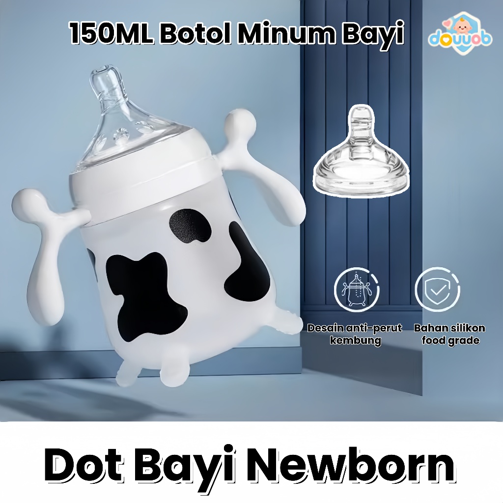 Dot Bayi Newborn/Dot Bayi Botol Susu/Botol Susu Bayi 0 6 Bulan/Dot Silikon Bayi/Botol Susu 150ml