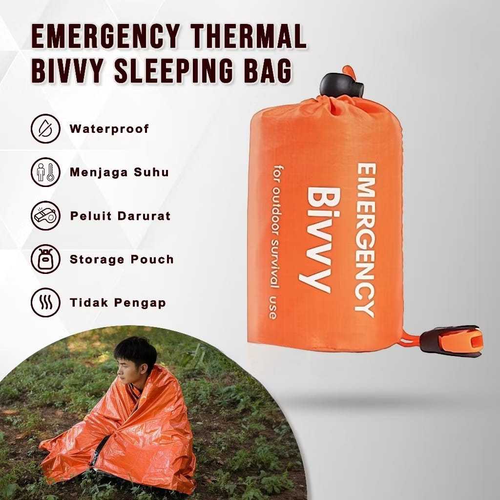 Emergency Termal Bivvy Sleeping Bag Survival Kit Blanket Ultralight Survival kit Camping Hiking