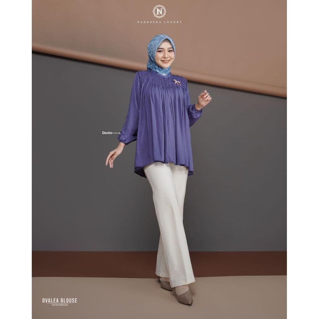 OVALEA SERIES BY NADHEERA LUXURY || Blouse polos || Tunik polos || blouse nadheera || Tunik nadheera
