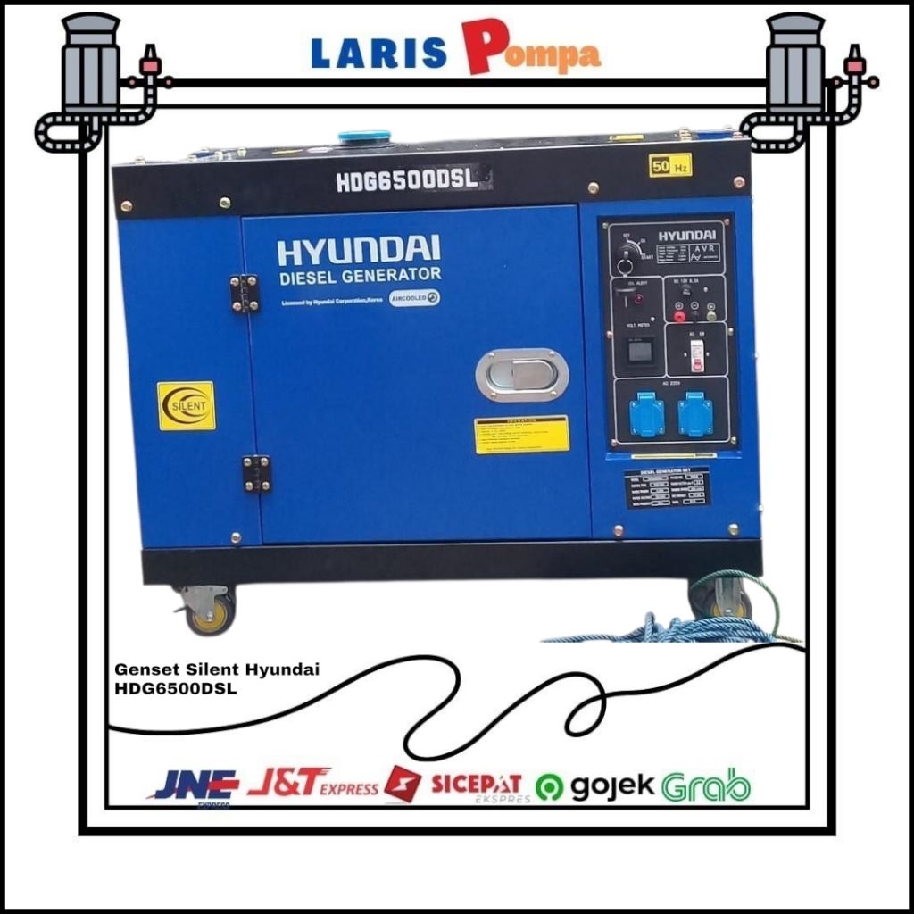 Genset Silent Hyundai HDG6500DSL