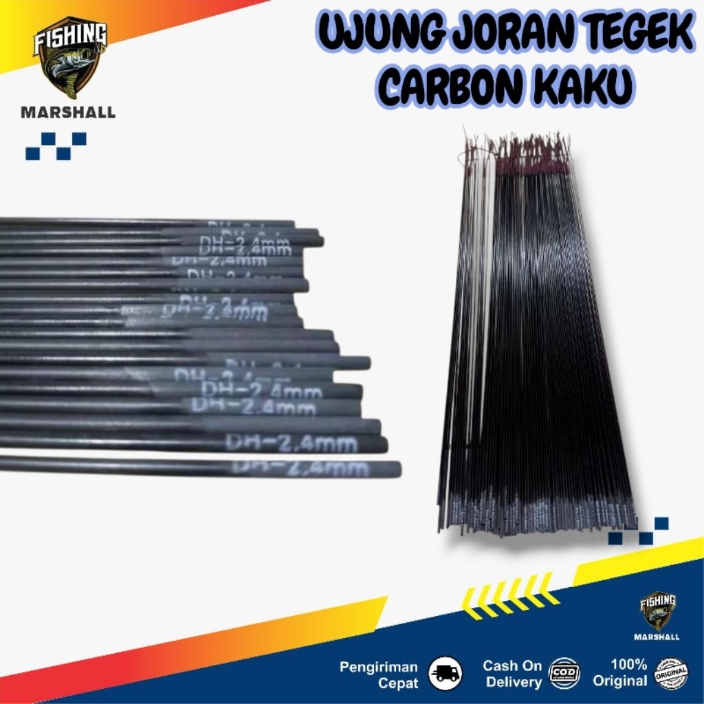 Ujung Carbon Joran Tegek Kaku 45 cm dan 60Cm