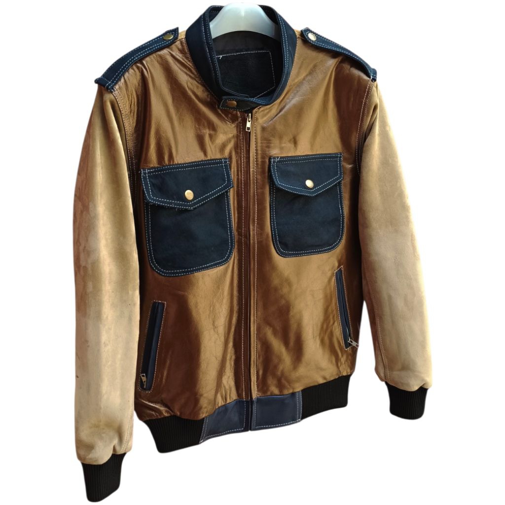 Jacket kulit Bomber cauntry