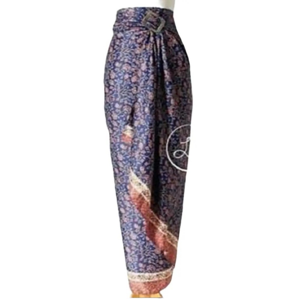Rok Batik Wanita Bawahan Kebaya Model Kain Lilit Bahan Semi Sutra Silky Motif 038