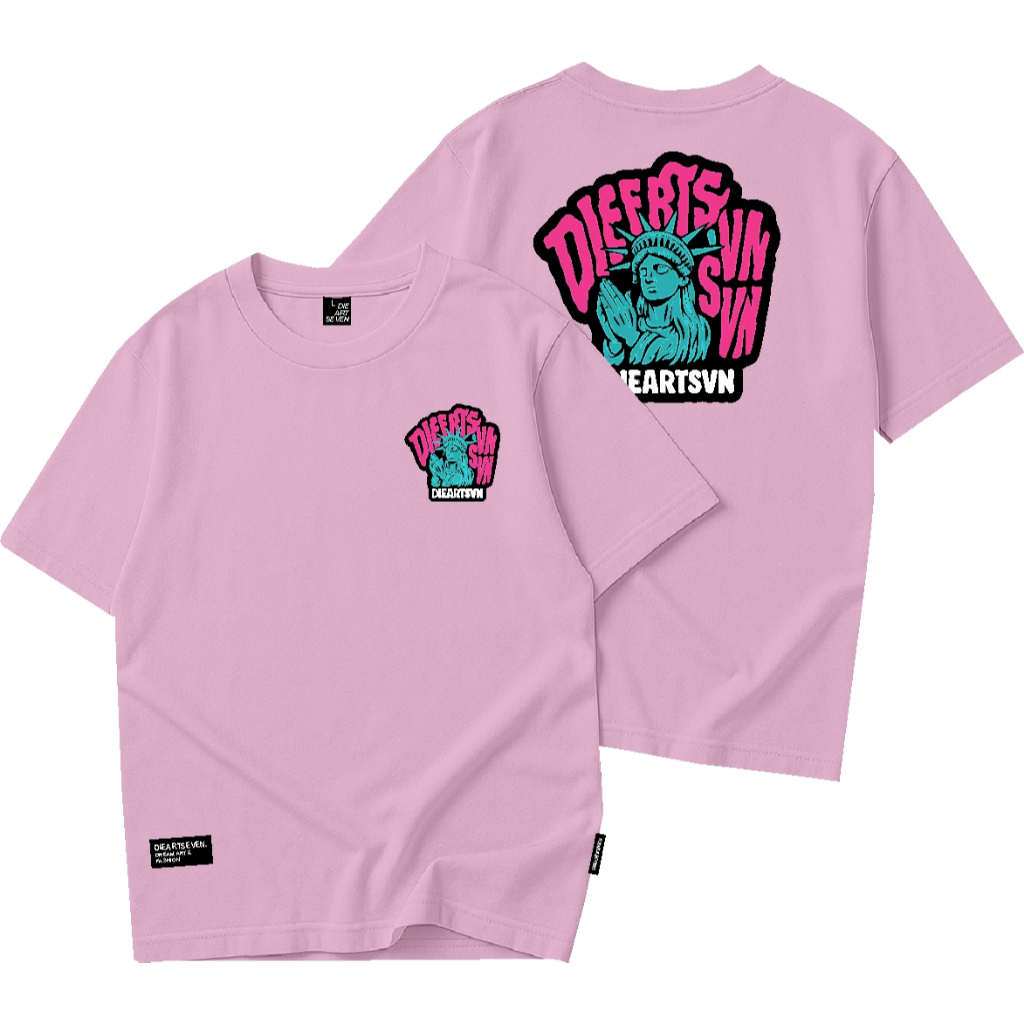 Pakaian pria atasan kaos distro art salt tshirt dusty pink