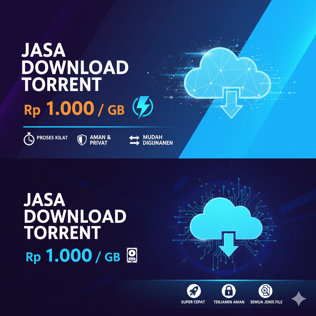 Jasa Download File Torrent Cepat & Murah - Rp 1.000 per GB