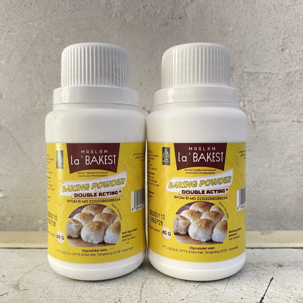 Maglam La'Bakest BAKING POWDER double acting 80 gram | baking powder double acting