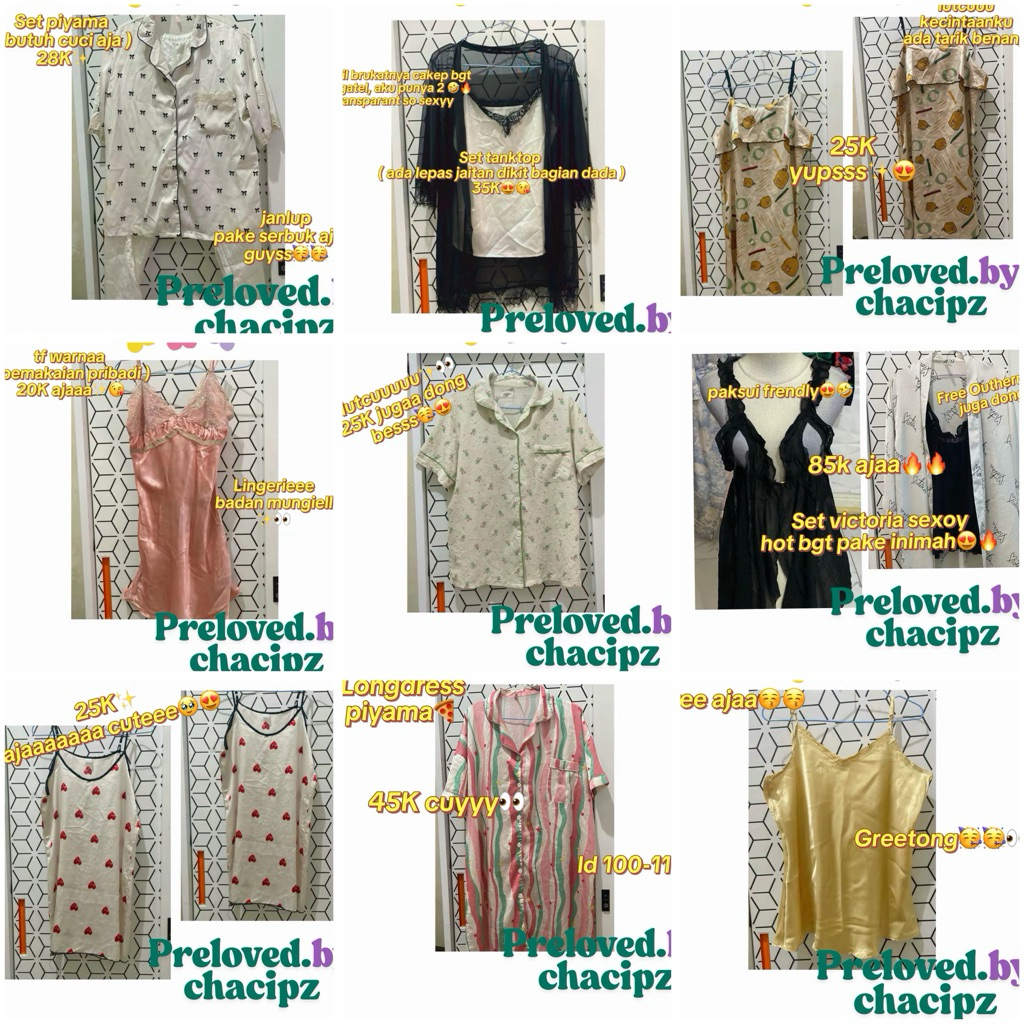 PRELOVED BAJU TIDUR SET KIMONO | LINGERIE | SET PIYAMA | VS